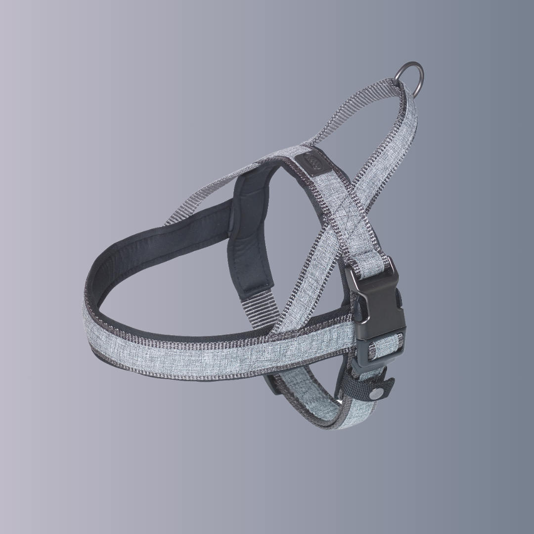 Harnais norvégien pour chien - Linen Deluxe - Gris