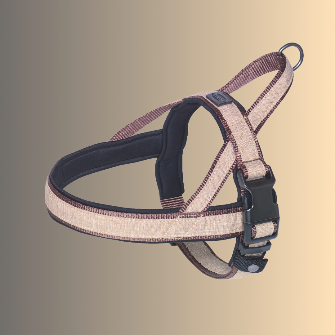 Harnais norvégien pour chien - Linen Deluxe - Marron