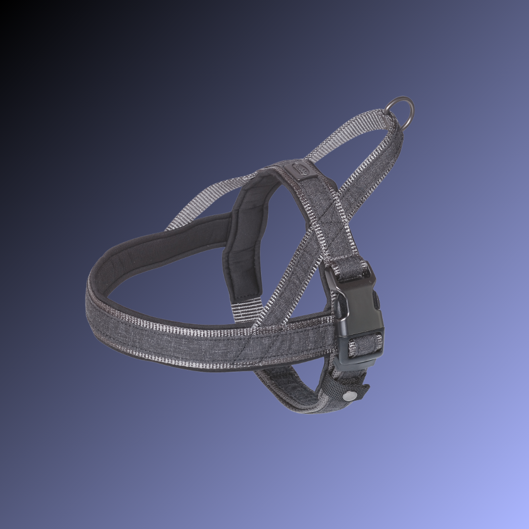 Harnais norvégien pour chien - Linen Deluxe - Noir