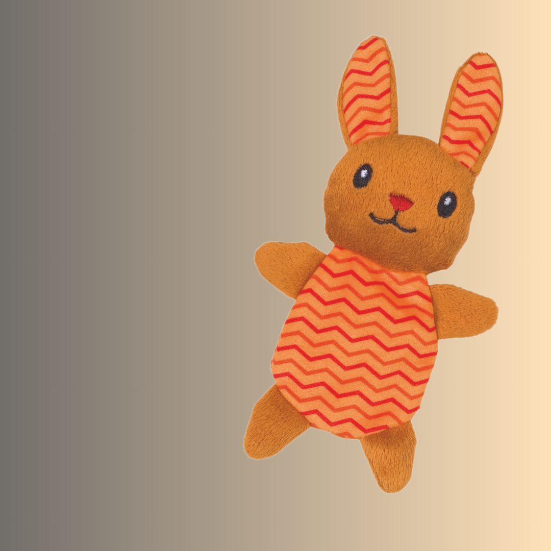 Lapin en peluche avec herbe à chat