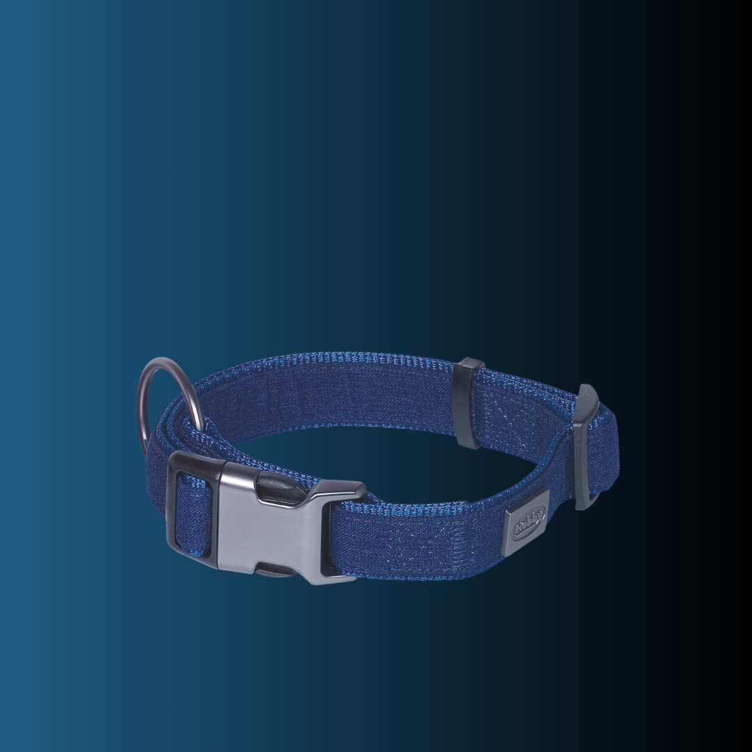 Collier pour chien - Linen Deluxe - Bleu
