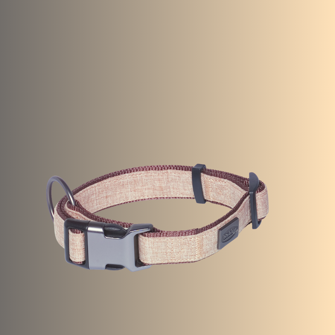 Collier pour chien - Linen Deluxe - Marron